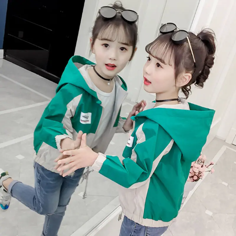 

Girls Coat Children's Jiacket Children Spring and Autumn Cute Baby Jacket Windbreaker Girl Christmas Birthday Gift 9 10 12Y Kids