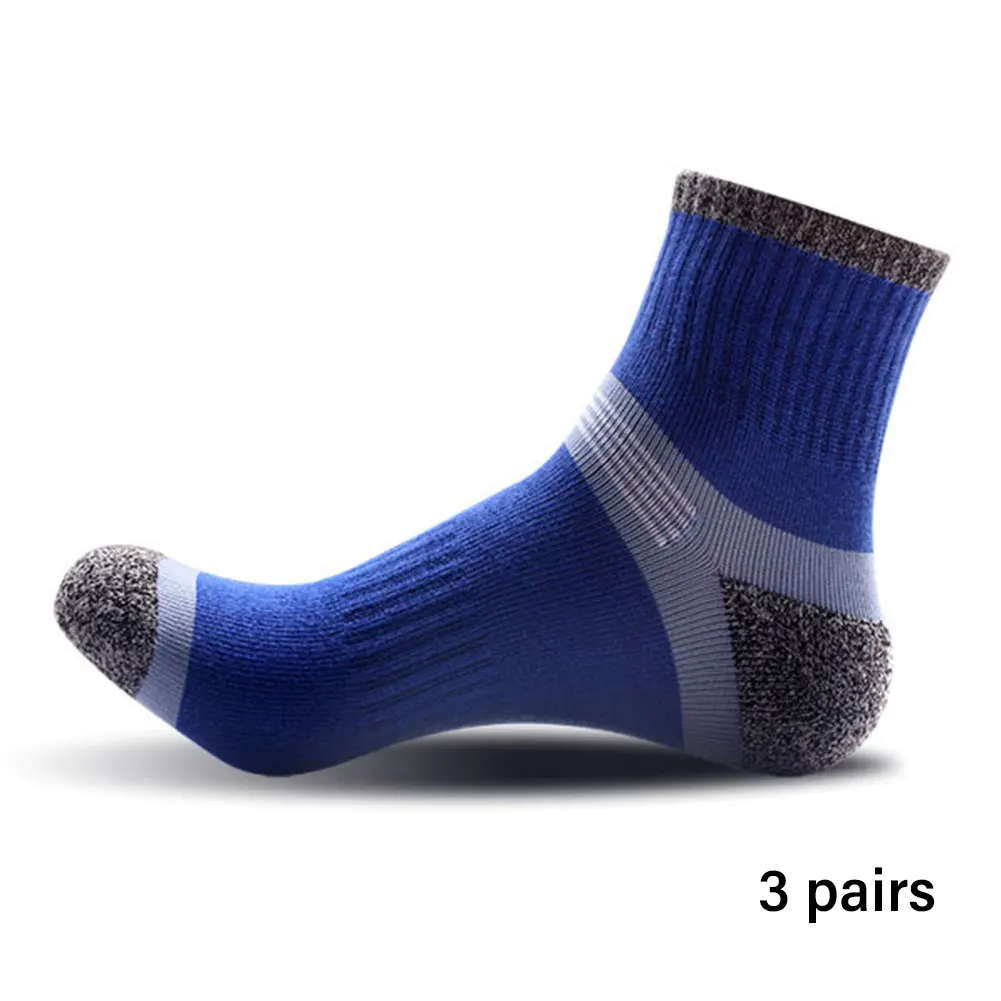 

3pairs Runners Arch Support Breathable Cycling Fitness Soft Outdoor Badminton Sport Compression Ankle Sock For Men Elastic Yoga