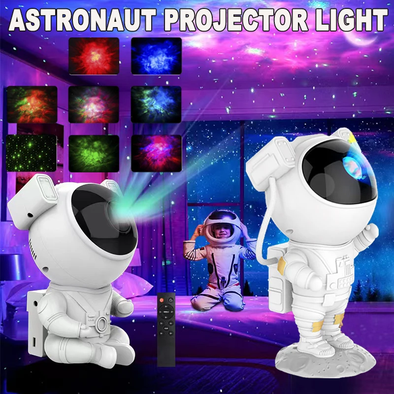 Astronaut Projector Light for Kids Bedroom, Night Light Projector Starry Galaxy Star Night Lights Projection Toys for Girls Boys