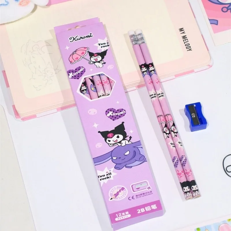 Мультфильм Cinnamoroll Kuromi My melody Pochacco серии в упаковке 2B карандаш для учащихся
