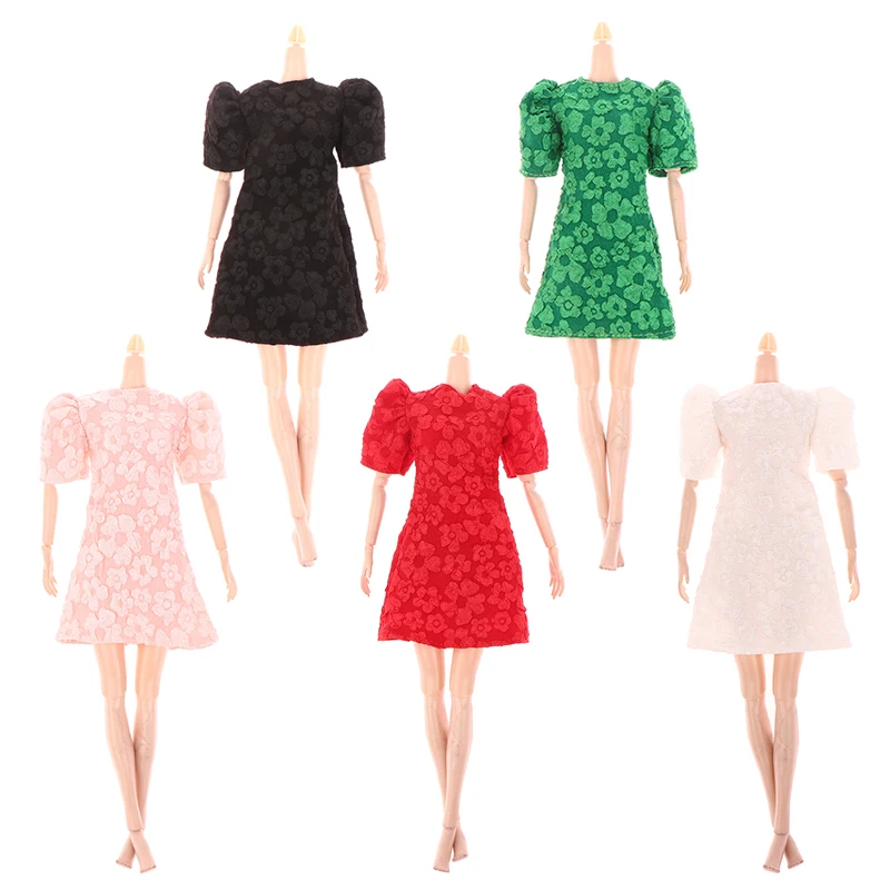 

30 см, 1/6, Одежда для куклы, юбка, платье с принтом, пышные рукава, длинная юбка для куклы 1:6, аксессуары для одежды, детские игрушки, подарки