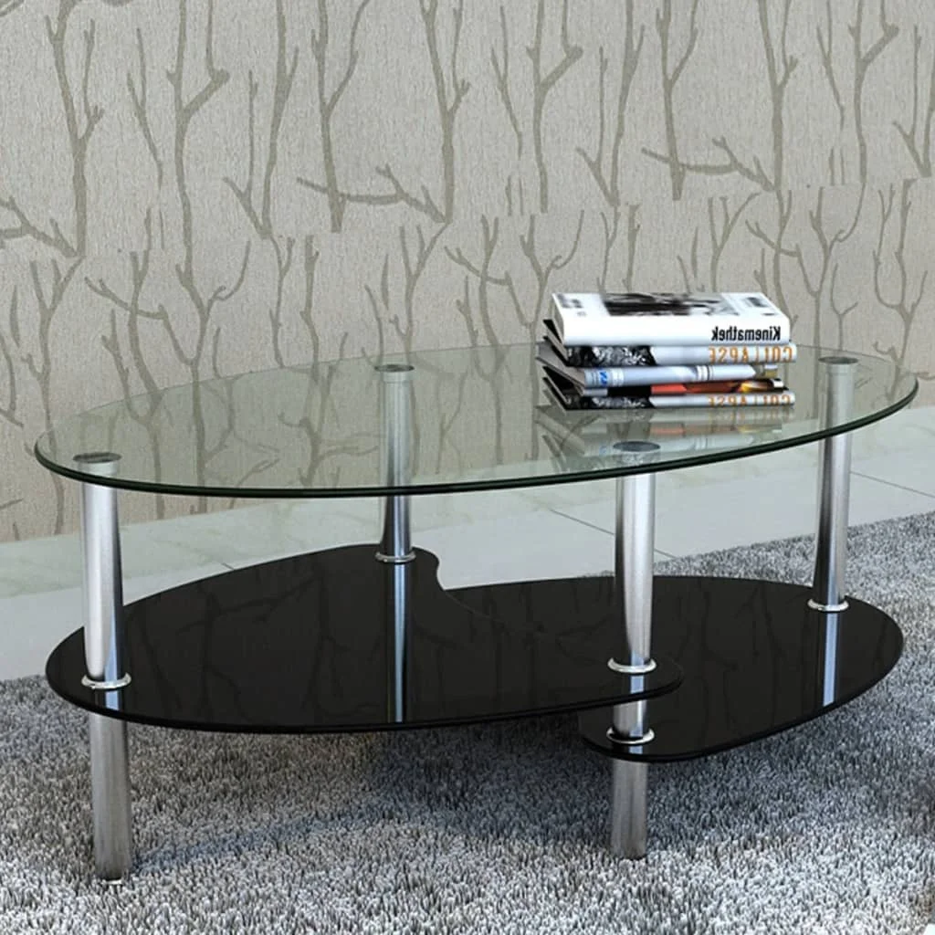 

Glass Coffee Tables Living Room Modern Coffe Table with Exclusive Design Black with Exclusive Design White
