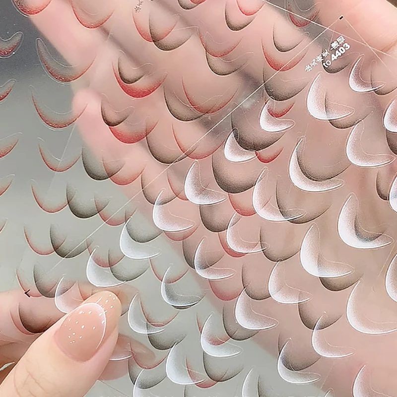 1 лист модные французские градиентные наклейки для дизайна ногтей тонкие