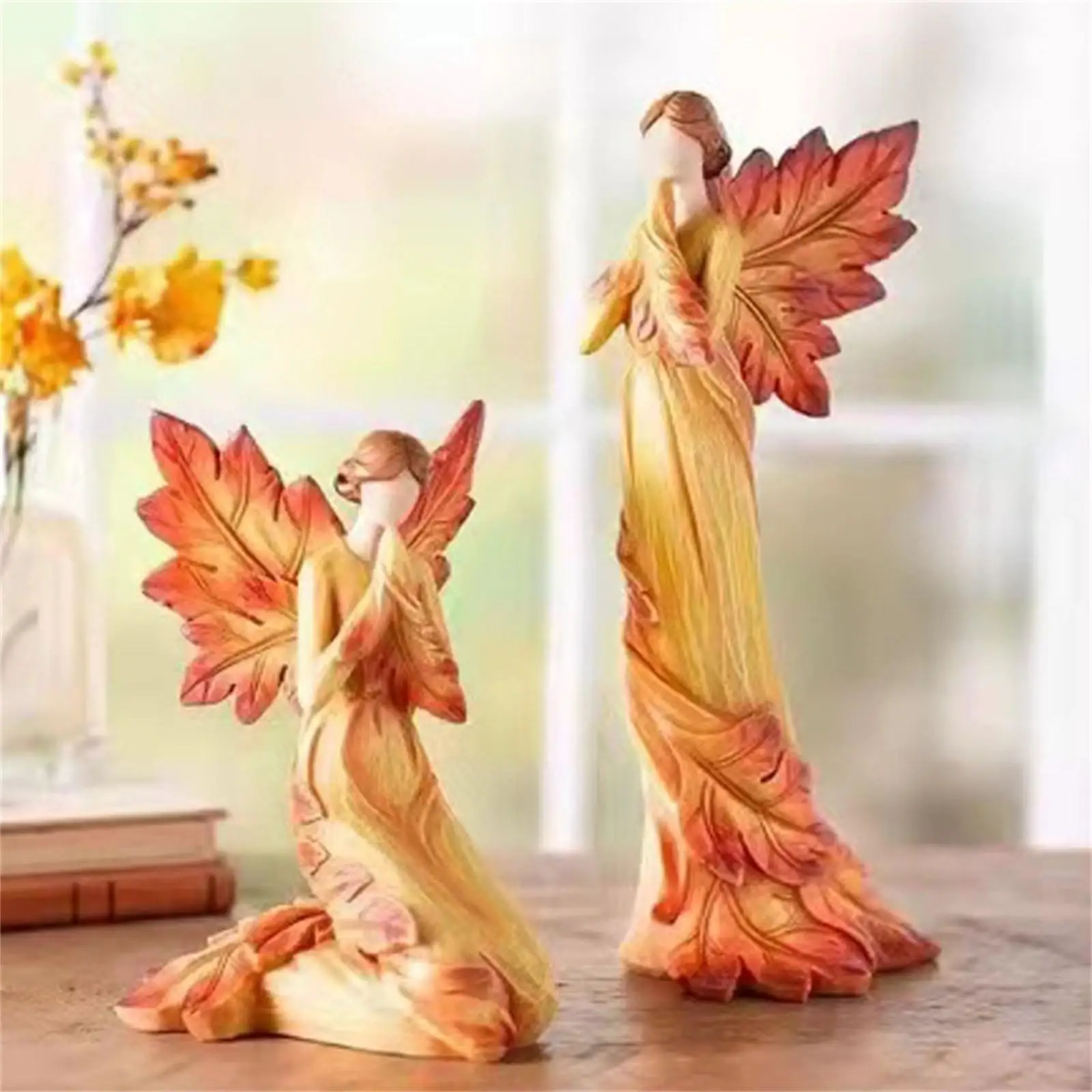 

Autumn Angel Resin Decoration Sculpture Statue Home Decoration Collection Statue Indoor Outdoor Garden Decoration Fun Craft