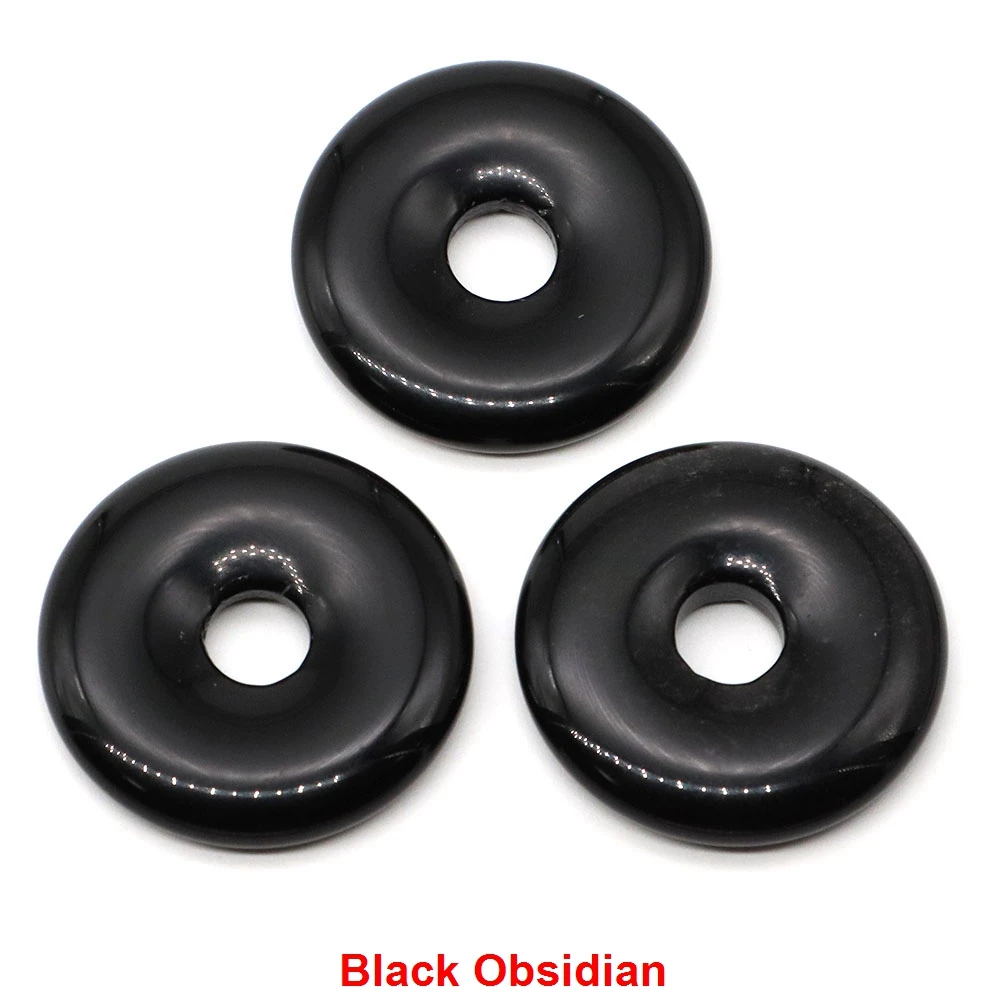 

Натуральные кристаллы пончики 30 мм набор