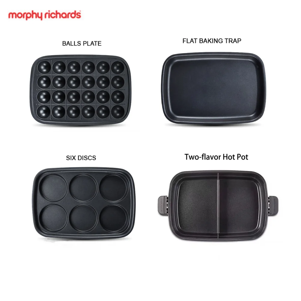 Morphy Richards 9088/9099 Original Accessories Meatball Roasting Dish/Six-Roundel/Flat Grill Pan/Two-flavor Hot Pot