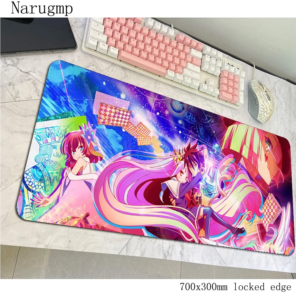 Коврик для мыши No Game No Life, игровой коврик для киберспорта 700x300x3 мм, аксессуары для ПК, компьютера, геймера, большой коврик, толстые коврики для ноутбука, стола (art.: 3920d03e28206) - 3920d03e28206