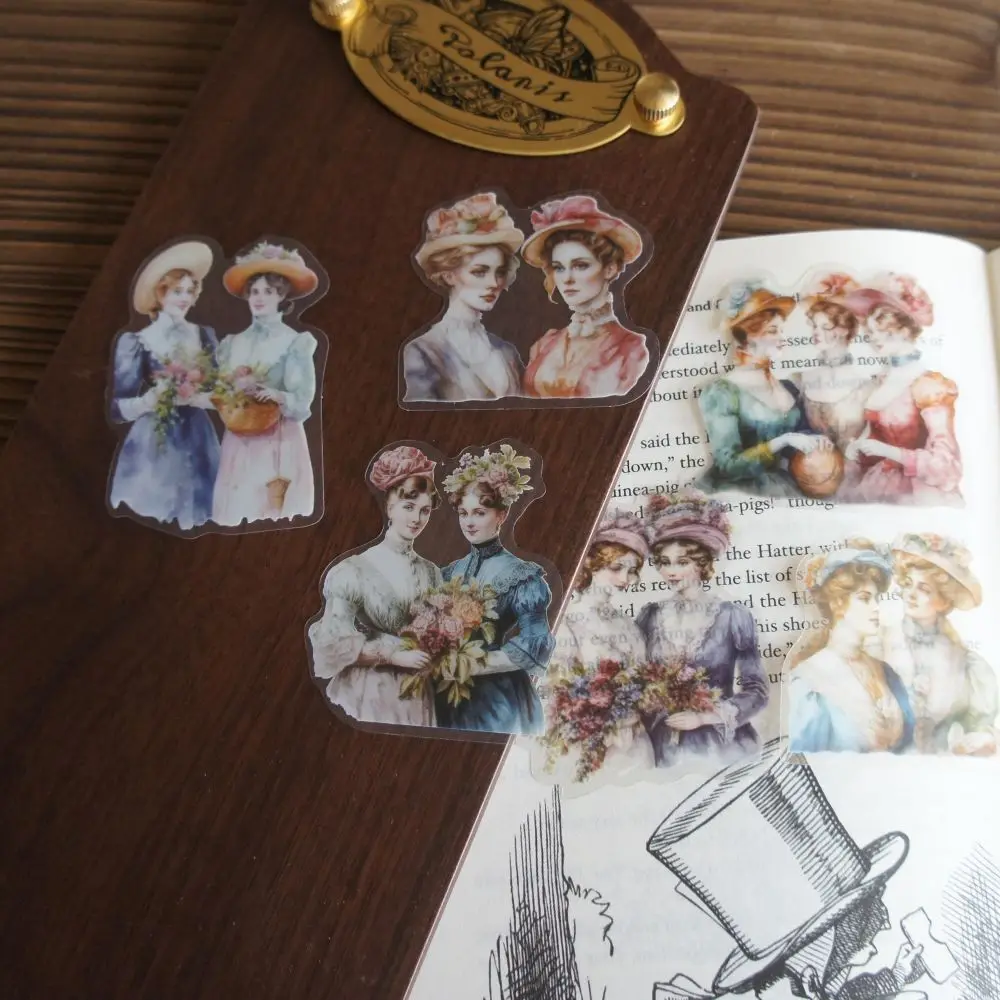 Наклейки из ПВХ в романтическом стиле с надписью Love Stories 28 шт.