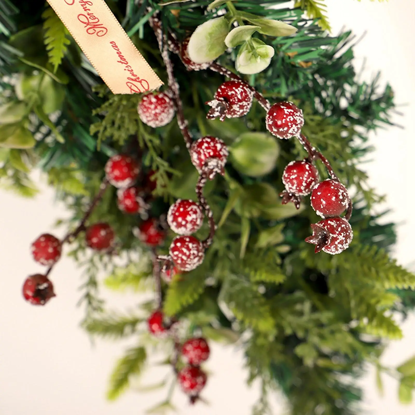 

Искусственная подвесная гирлянда на дверь, Рождественская красная Декоративная гирлянда с шариками для создания сцены, красочный Рождеств...