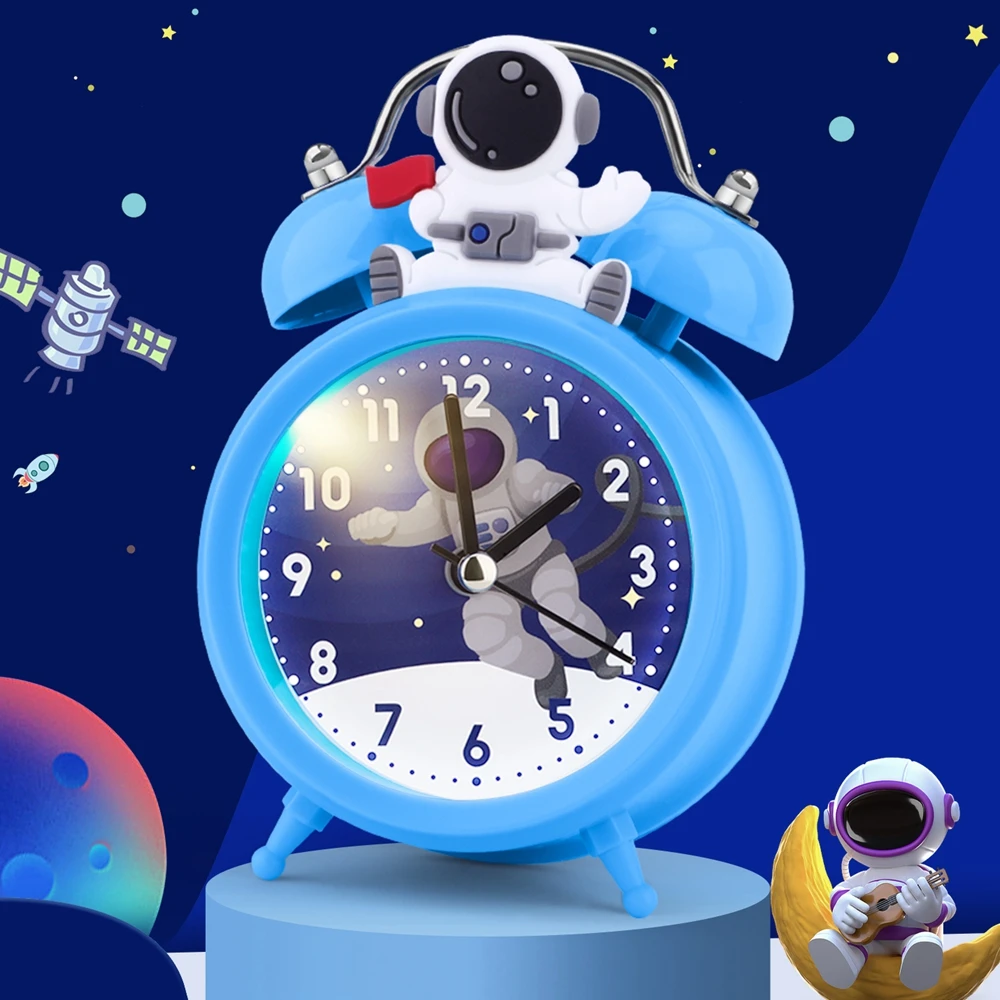 Double Bell Clock With Backlight Sleep Trainer Desk Clock Room Decoration Kid Gifts