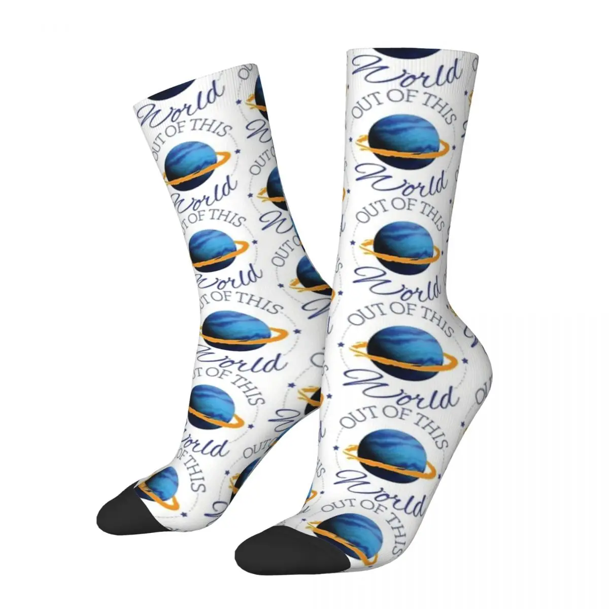 

Hip Hop Vintage Out Of This World Crazy Men's Compression Socks Unisex Alien Planet Harajuku Seamless Printed Funny Crew Sock