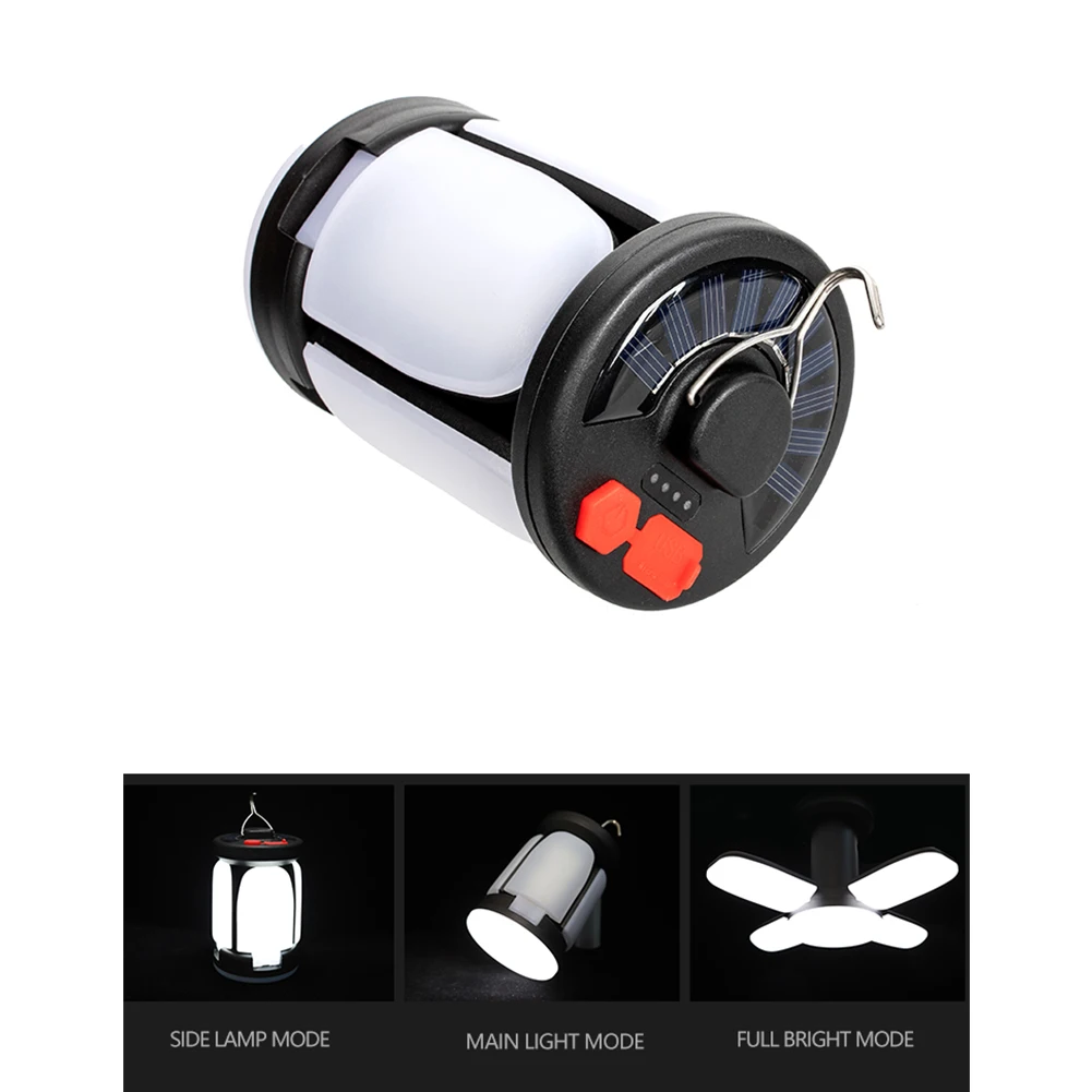 

Portable Repair Lighting Rechargeable Led Emergency Lights Deformable Solar Hanging Night Lamp Waterproof Folding 6 Brightness