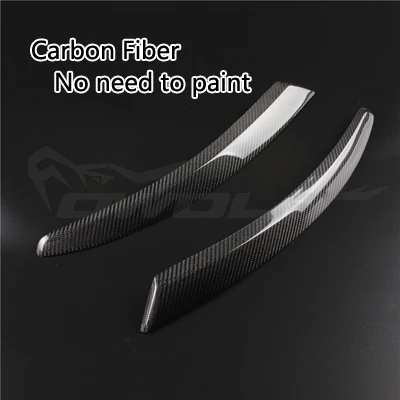 

Накладка на переднюю фару автомобиля, наклейка на обшивку, наклейка на переднюю фару из углеродного волокна, автомобильные аксессуары для Audi A6 C6 2005-2011, стекловолокно