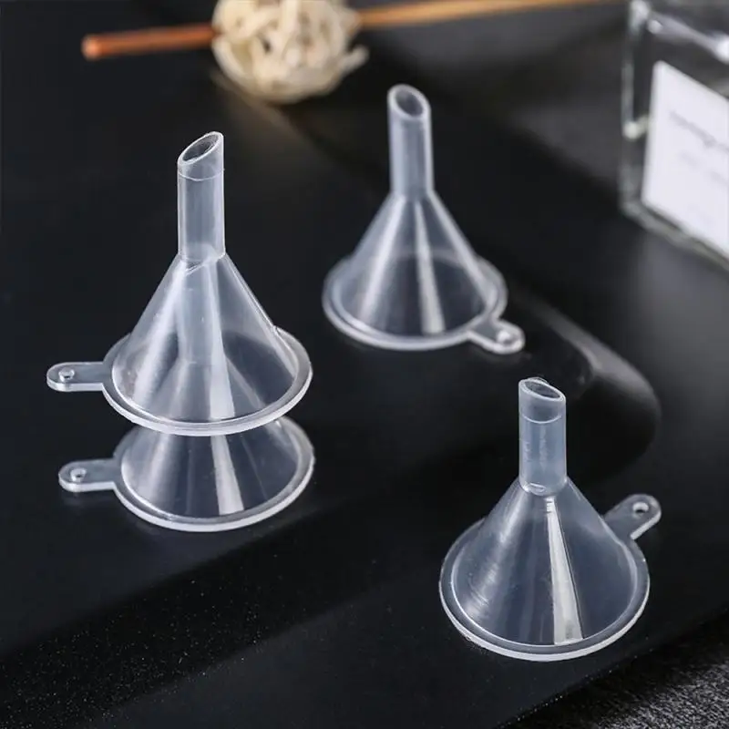 

10PCS Mini Plastic Funnel Small Mouth Liquid Oil Funnels Laboratory Supplies Tools School Experimental Supplies