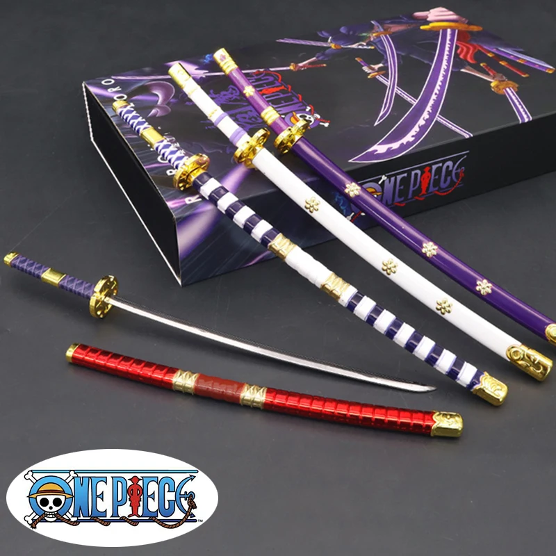 27 Styles One Piece Weapon Roronoa Zoro Yama Game Keychain Model Katana Samurai Swords Butterfly Knife Toys Children Gift |
