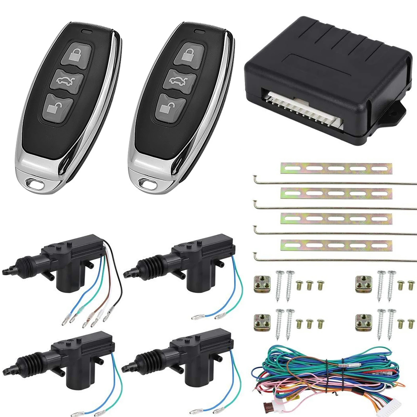 Универсальная система автомобильного дверного шкафчика 12 В 4 двери пульты