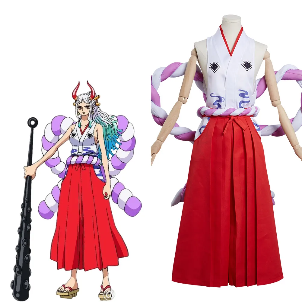 

Anime One Piece Yamato Cosplay Costume Outfits Halloween Carnival Suit