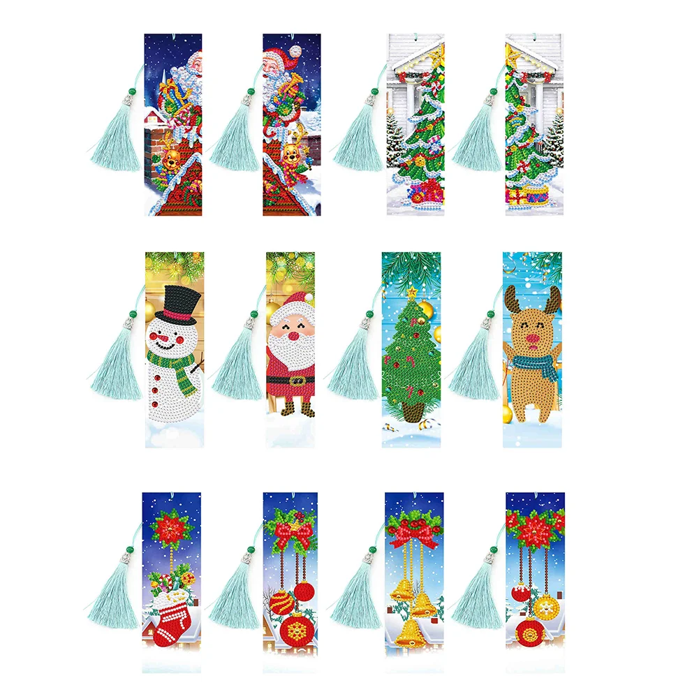 

4pcs/set DIY Diamond Painting Bookmarks Tassel Bookmark Cartoon Animal Flowers Diamond Mosaic Embroidery Cross Stitch Book Mark