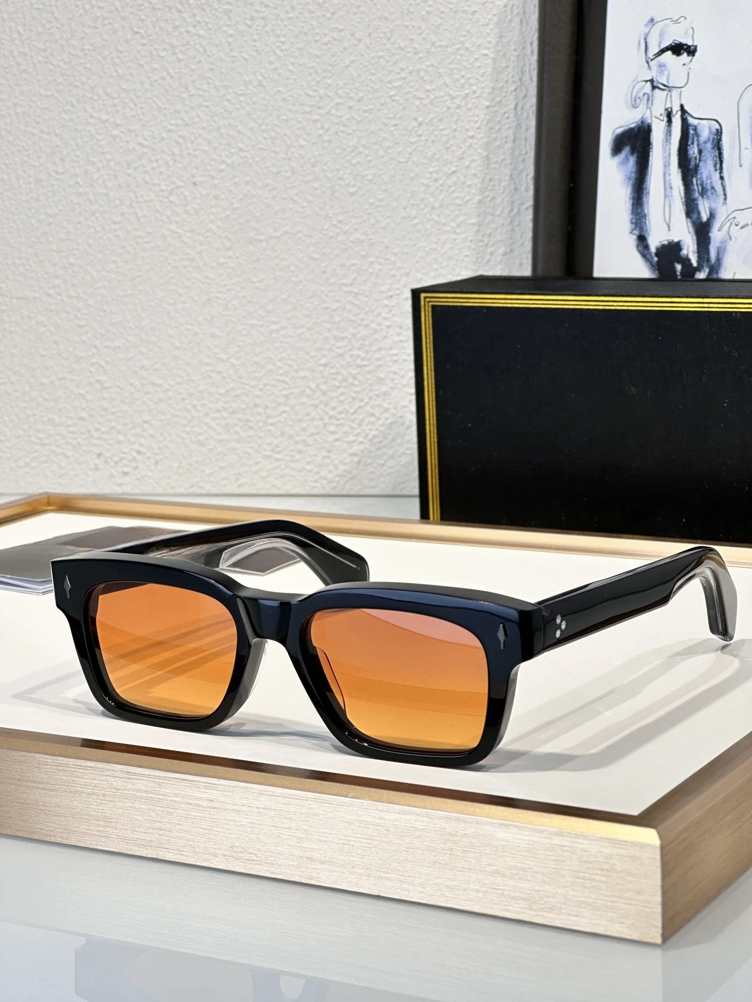 Ацетатные квадратные JMM мужские модные дизайнерские очки уличные женские