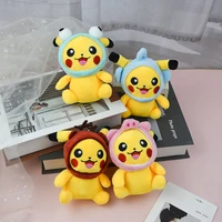 pok%c3%a9mon anime cute pikachu turned into plush cartoon toy pendant elf doll keychain childrens gift