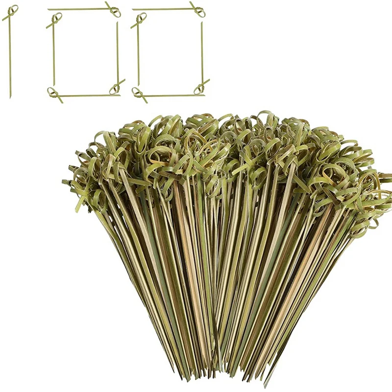 

200 Pcs Bamboo Cocktail Sticks Bulk Decoration,4.7 Inch Bamboo Fruit Kabob Skewers Food Picks Bamboo