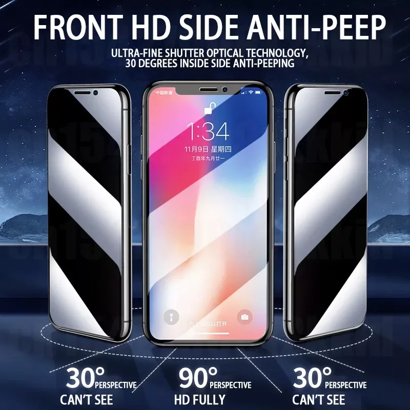 4Pcs Privacy Glass For IPhone 13 Pro Max 12 11 Screen Protector IPhone X XS XR 8 7 6 Tempered Glass IPhone12 IPhone13 Mini 13Pro