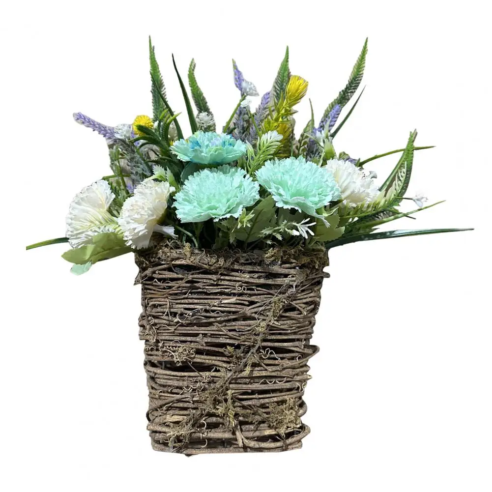 

Excellent Non-Withered Lightweight Spring Door Hanging Basket Wreath Exquisite Flower Basket Wreath Garden Supplies