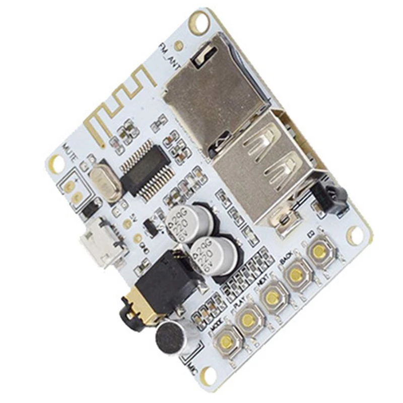 Bluetooth Audio Receiver Board With USB TF Card Slot Decoding Playback Preamp Output A7-004 5V 2.1 Wireless Stereo