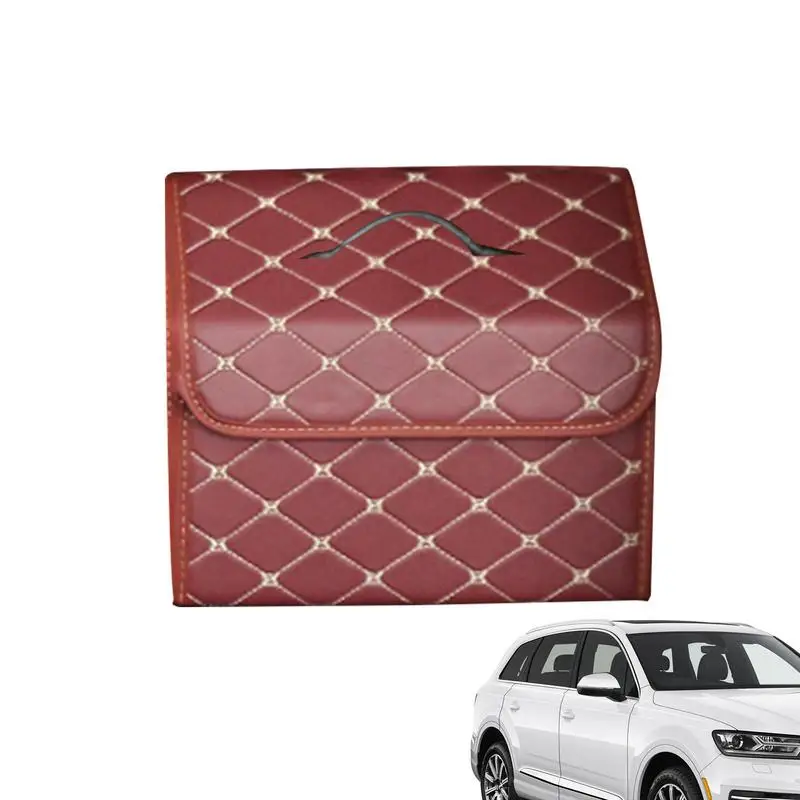 Автомобильный складной органайзер для багажника кожаная коробка автомобиля