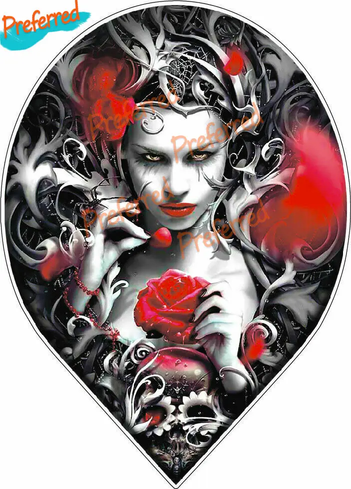 

Виниловая наклейка с татуировкой Dark Witch Mystic Death Rose