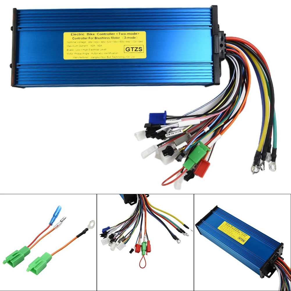 

Electric Bicycle Controller E-Bike Controller Brushless Hub Motor Controller 1500W 48V/60V/72V 45A for E Bike Electric Scooter