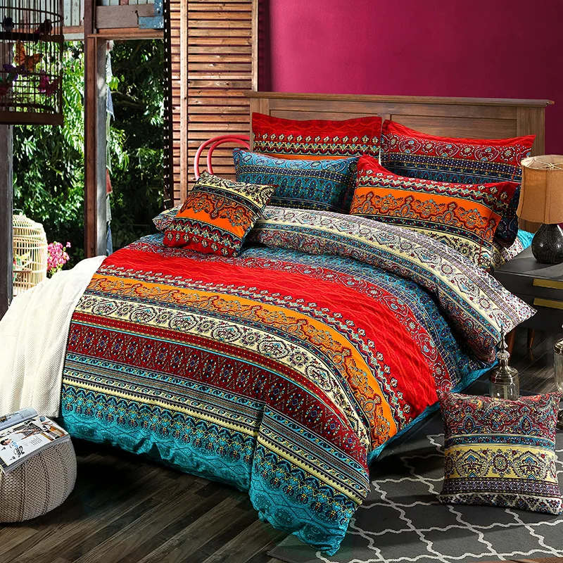 

Bohemian Bedding Set Duvet Cover and Pillowcases 3Pcs Set Twin Full Queen King Size Bedroom Comforter Cover Set juego de cama