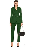womens suits 2 pieces elegant double breasted shawl collar blazer pants slim fit office wear women
