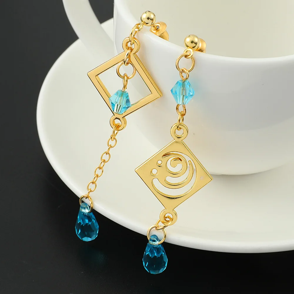 

Anime Game Genshin Impact Earrings Venti Wind Element Tassel Eardrop Eye Of God Cosplay Earring Accessories Raiden Shogun
