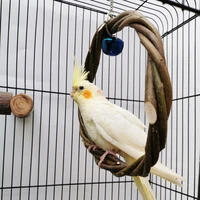 parrot ring bird swing apple branch braided ring bird stand rattan ring biting toy bird cage