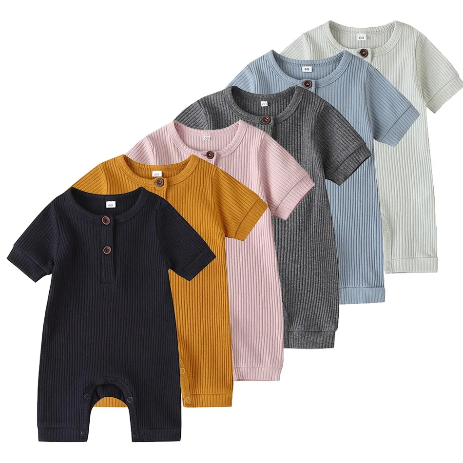 

Детский трикотажный комбинезон унисекс, повседневный комбинезон для новорожденных, лето 2021