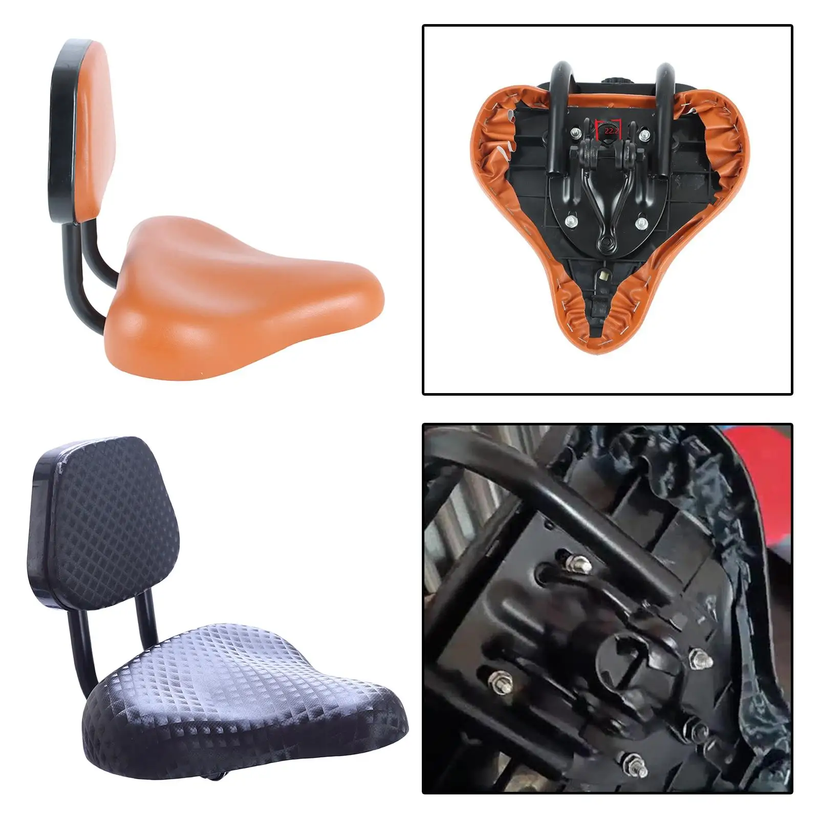 Saddle  Seat with Backrest,   Saddle Seat with , Oversized Comfort Saddle Backrest Wheel Accessories