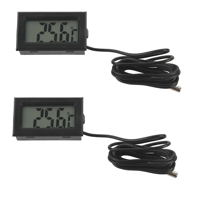 

2 шт., цифровой термометр с ЖК-дисплеем, диапазон от-50 °C до + 110 °C