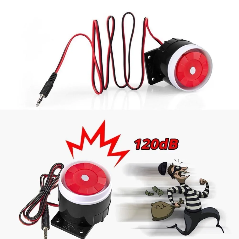 

2021 NEW Loud Indoor Siren 120dB Alarm Horn Wired Durable Alarm For Home Security DC 12V