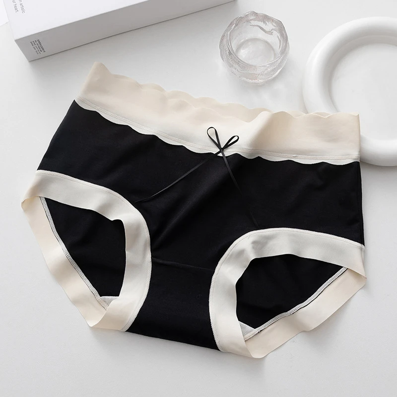 

New Women's Modal Briefs Mid-waist Panties Solid Color Female Underwar Breathable Comfortable Lingerie Plus Size Panties