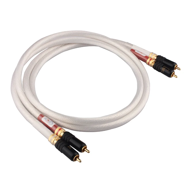 Hiyaudio Hi-End серебрянный аудиокабель 2RCA 12-жильный