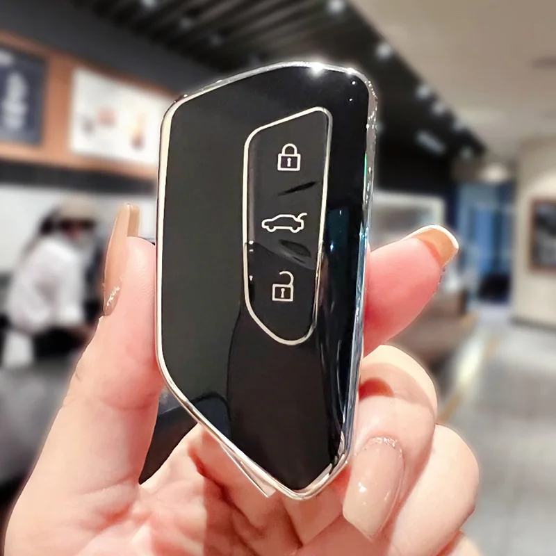 

Чехол для автомобильного ключа из ТПУ, брелок для VW Volkswagen Golf 8 MK8 ID3 ID4 Cupra Skoda Octavia A8 SEAT Leon MK4 Formentor Tarraco