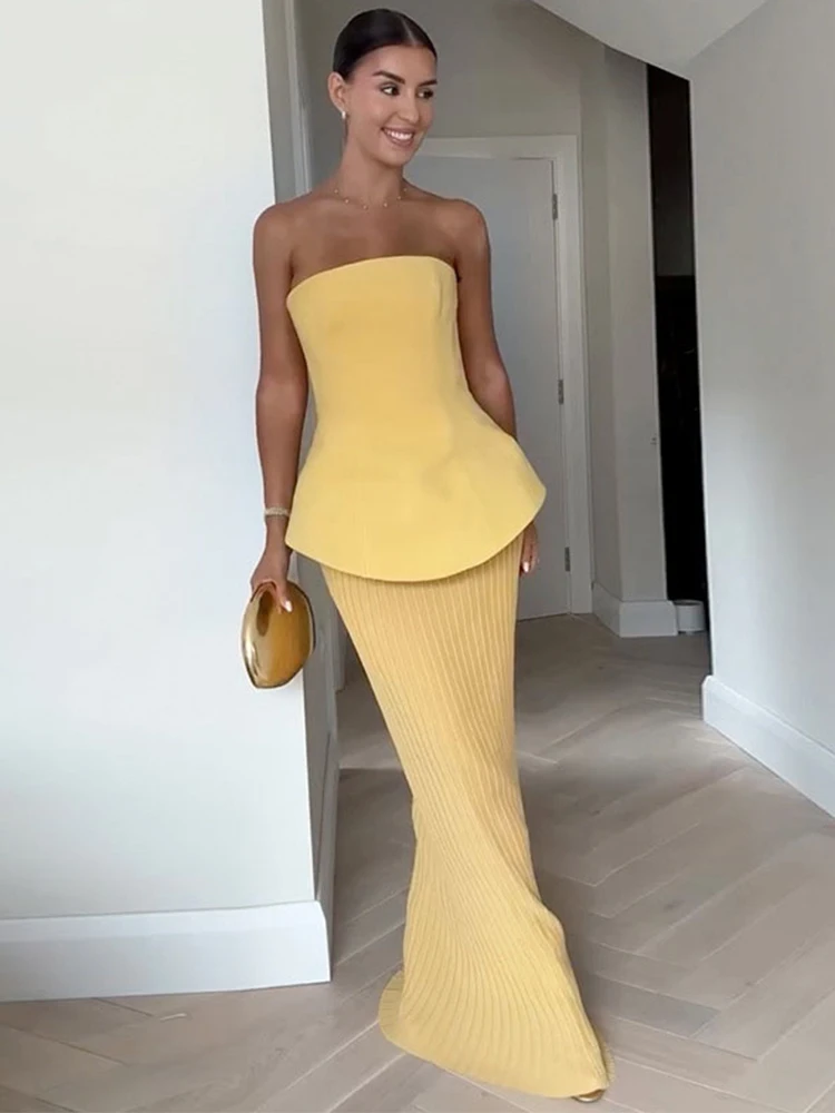 Комплект топ и юбка Chin.Sweety полиэстер