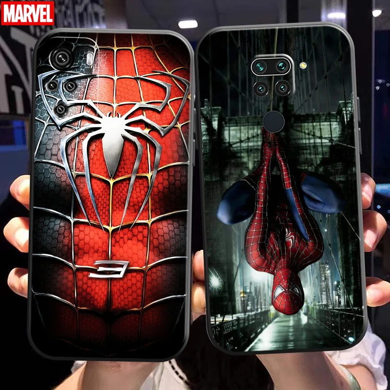 

Marvel Spiderman For Xiaomi Redmi Note 10 10S 10T 10 Pro 5G 9 9T 9S Redmi 10 9 9T 9A 9C Phone Case Carcasa Funda Silicone Cover