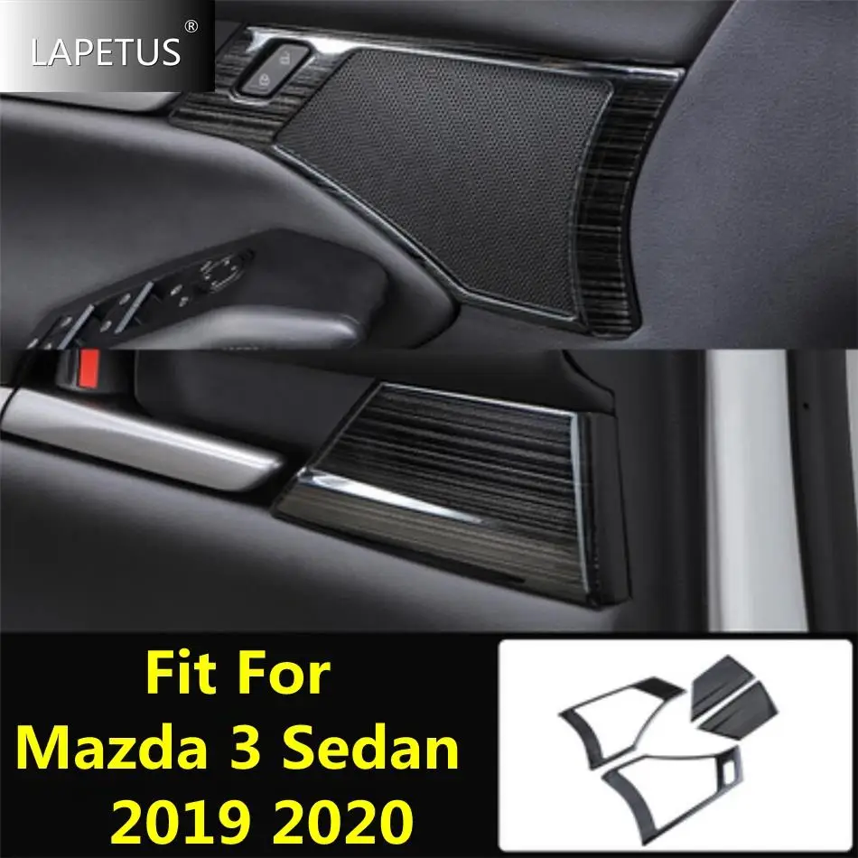 

Inner Door Handle Bowl Stereo Speaker Audio Sound Decor Cover Trim Fit For Mazda 3 Sedan 2019 2020 Carbon Fiber Car Accessories