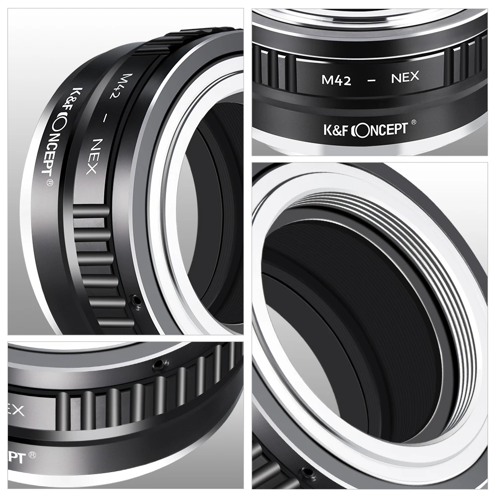 K & F CONCEPT Высокоточный адаптер для фотообъектива M42 Mount Lens to Sony E-Mount Camera M42-NEX |