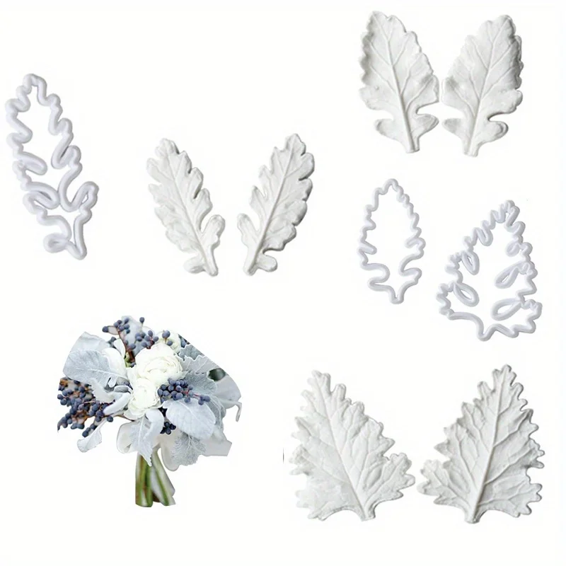 Набор Силиконовых Форм Для Выпечки Senecio Cineraria С Пластиковым Резаком Форма