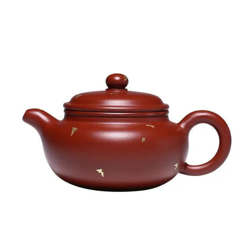 

180ml Yixing Purple Clay Teapots Famous Artists Handmade Antique Tea Pot Raw Ore Dahongpao Zhu Mud Kettle Chinese Zisha Tea Set
