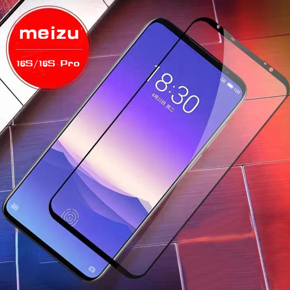 Vidrio de cubierta completa 9D para Meizu 16S pro, Protector de pantalla...
