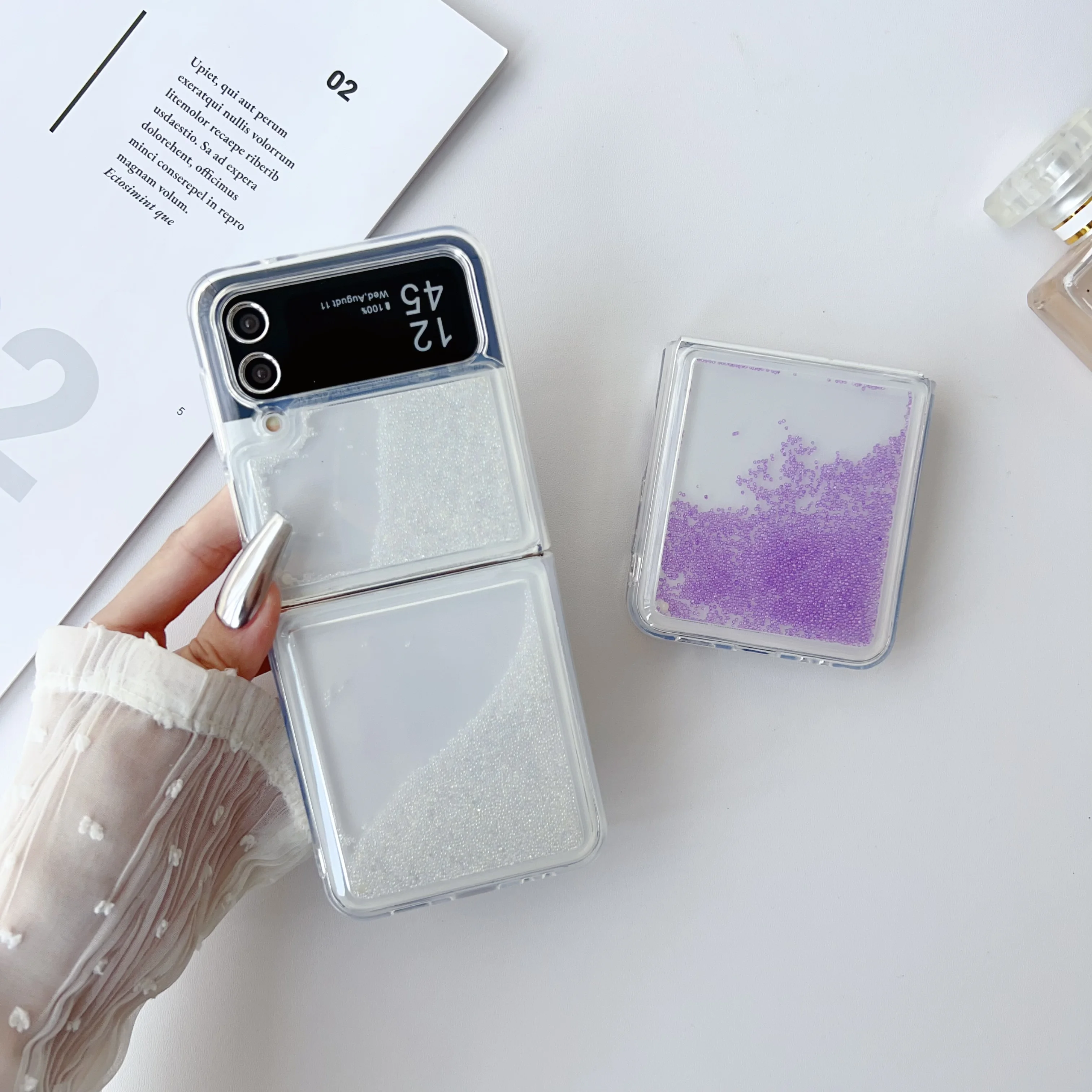 Чехол для телефона Glaxay Flip6 забавный чехол с бусинами Зыбучий песок прозрачный